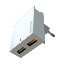 Nabíječka / EU adaptér SWISSTEN - 2x USB (QC 3.0) - 23W - bílá