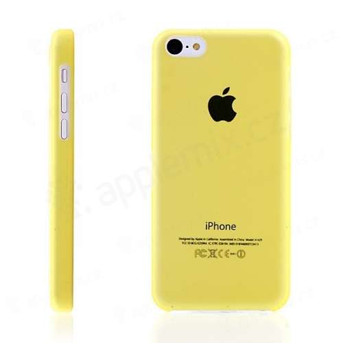 Ultra tenký ochranný kryt pro Apple iPhone 5C (tl. 0,3 mm) - plastový - matný - žlutý