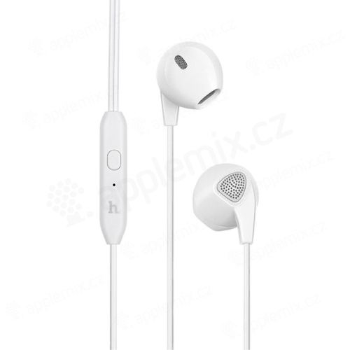 Sluchátka HOCO M2 s ovládáním a mikrofonem pro Apple a další zařízení - bílá