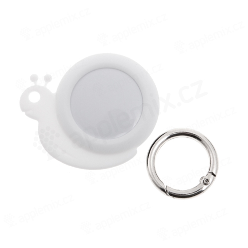 Kryt / puzdro pre Apple AirTag - slimák - silikónové - biele