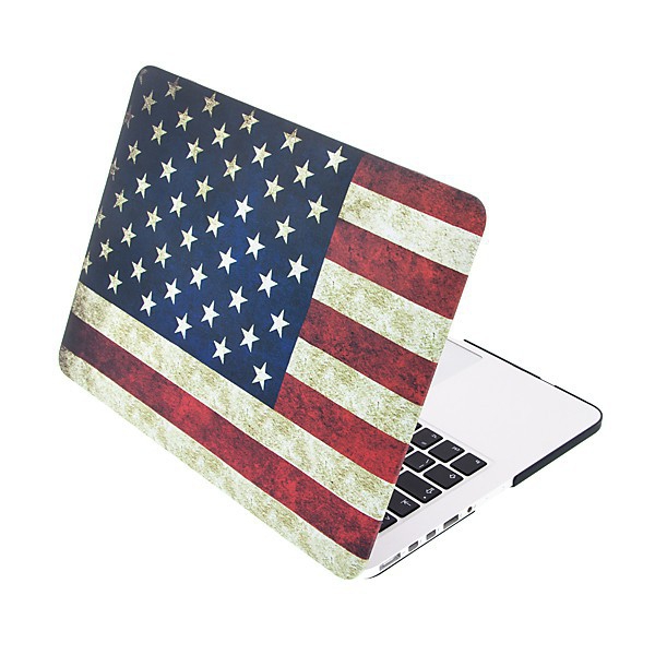 Ochranný plastový obal pro Apple MacBook Pro 13 Retina (model A1425, A1502) - retro vlajka USA