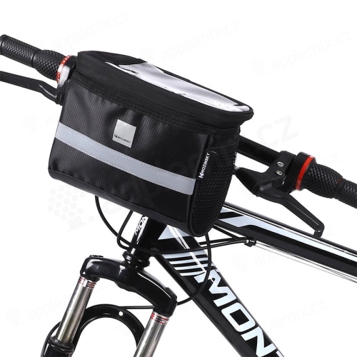 WOZINSKY WBB12BK športové puzdro / taška na bicykel pre Apple iPhone - riadidlá - čierna