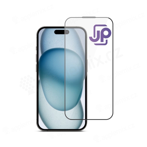 Tvrzené sklo (Tempered Glass) JP Easy Box pro Apple iPhone 15 - 2,5D - rámeček pro nalepení