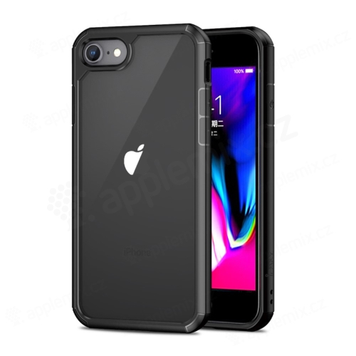 Kryt IPAKY pro Apple iPhone 7 / 8 / SE (2020) / SE (2022) - plastový / gumový - průhledný / černý