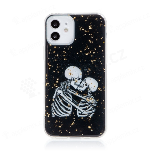 Kryt pre Apple iPhone 12 / 12 Pro - gumový - skeletons in love