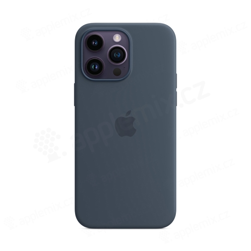 Originální kryt pro Apple iPhone 14 Pro Max - MagSafe - silikonový - bouřkově modrý