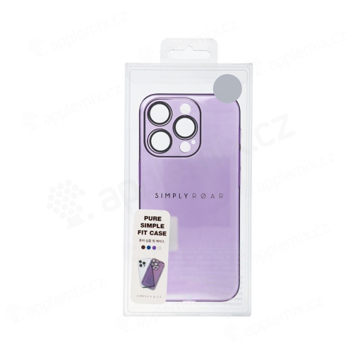 Kryt ROAR Pure Simple pro Apple iPhone 15 Pro - integrovaná sklíčka na čočky - plastový - fialový