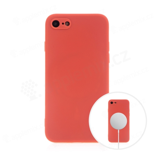 Kryt pro Apple iPhone 7 / 8 / SE (2020) - MagSafe magnety - silikonový - červený
