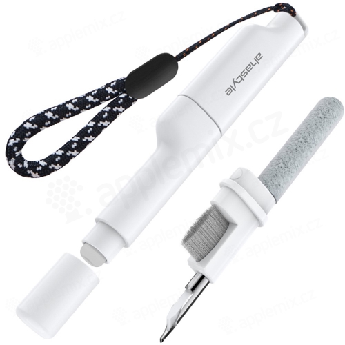 Čisticí pero AHASTYLE pro Apple AirPods 4v1 - gel + houbička + štětec + hrot - bílé