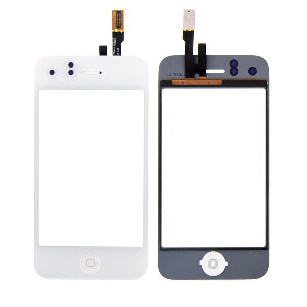 Přední dotykové sklo (touch screen) včetně Home Buttonu pro Apple iPhone 3GS - bílý rámeček