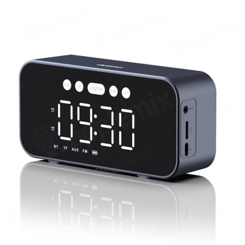 Bezdrátový Bluetooth reproduktor DUDAO Y17 + digitální hodiny / budík - černý