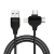 Synchronizační a nabíjecí kabel JOYROOM - Lightning pro Apple zařízení + Micro USB + USB-C - nylonový - černý - 1,1m
