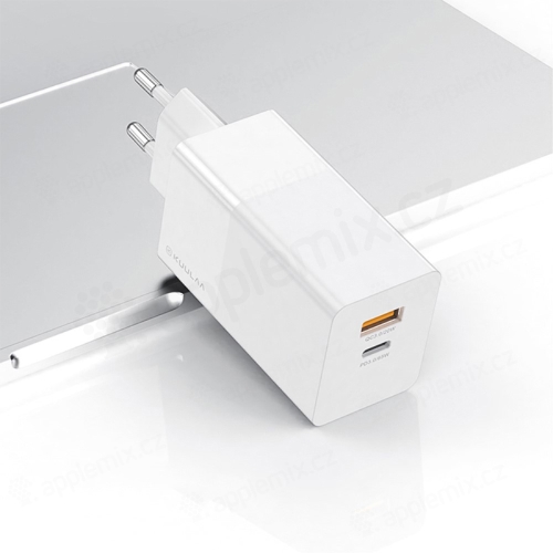 Nabíječka / EU adaptér KUULAA pro Apple zařízení - USB-C / USB - 65W (PD 3.0) - bílá