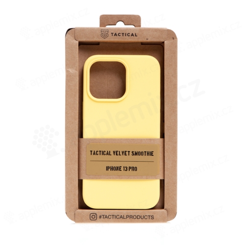 Kryt TACTICAL Velvet Smoothie pre Apple iPhone 13 Pro - príjemný na dotyk - silikónový - banánovo žltý