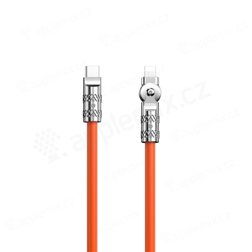 Synchronizační a nabíjecí kabel DUDAO USB-C / Lightning - 180° otočný - 1m - oranžový