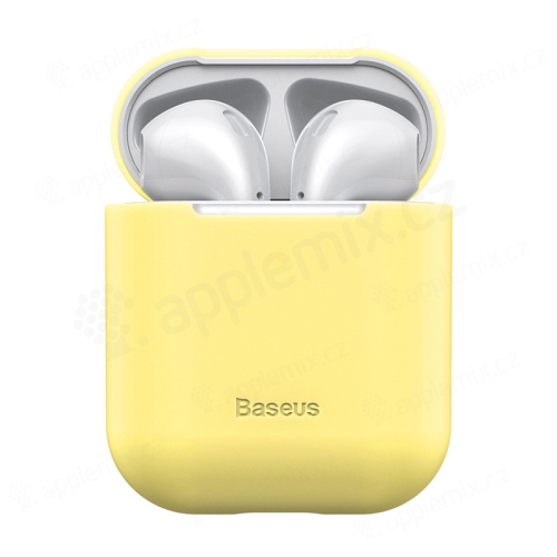 Puzdro / obal BASEUS pre Apple AirPods - silikónové - žlté