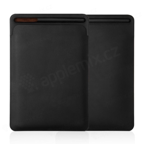 Puzdro/kryt pre Apple iPad veľkosti 9,7" / 10,2" / 10,5" - vrecko na Apple Pencil - umelá koža - čierne