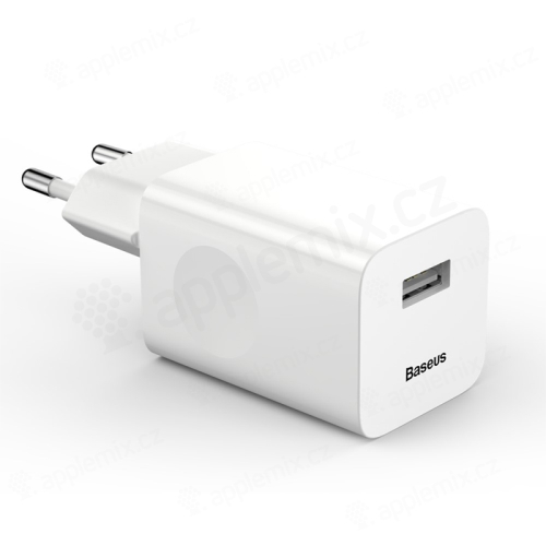 Nabíjačka / napájací adaptér EÚ BASEUS - 1x USB - 24W QuickCharge - biela