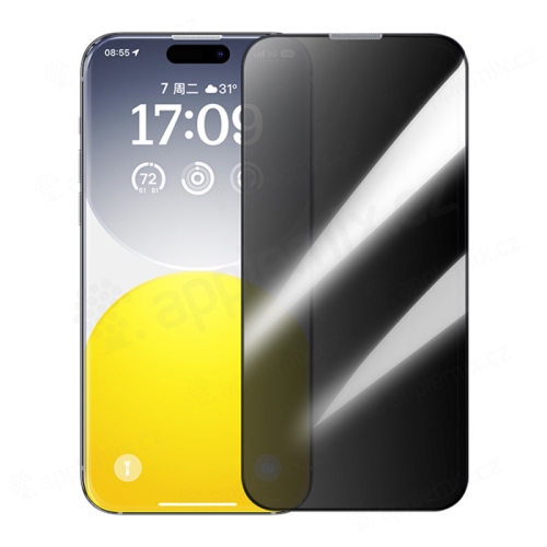 Tvrdené sklo BASEUS pre Apple iPhone 15 Pro Max - predné - 2,5D - ochrana osobných údajov - 0,3 mm