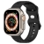 Remienok pre Apple Watch Ultra 49 mm / 45 mm / 44 mm / 42 mm - s vrúbkovaním / bodkami - silikónový - čierny