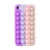Kryt pro Apple iPhone 6 / 6S / 7 / 8 / SE (2020) / SE (2022) - bubliny "Pop it" - silikonový - růžový / fialový