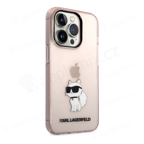 Kryt KARL LAGERFELD Choupette NFT pro Apple iPhone 14 Pro Max - plastový / gumový - růžový