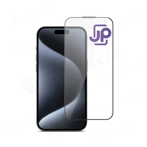 Tvrzené sklo (Tempered Glass) JP Easy Box pro Apple iPhone 15 Pro Max - 2,5D - rámeček pro nalepení