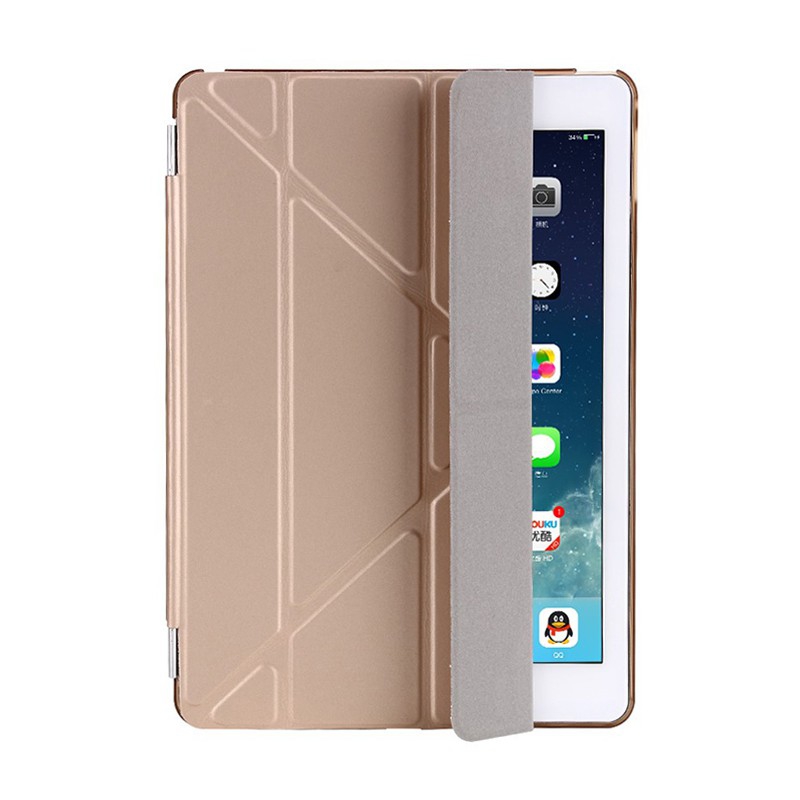Pouzdro / kryt pro Apple iPad 9,7 (2017-2018) - odnímatelný Smart Cover - stojánek - plastové - zlaté