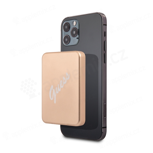 Externá batéria / powerbanka GUESS pre Apple iPhone s rozhraním MagSafe - 3000 mAh - zlatá