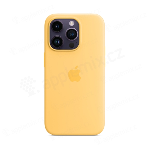Originálny kryt pre Apple iPhone 14 Pro - MagSafe - silikónový - slnečne žltý