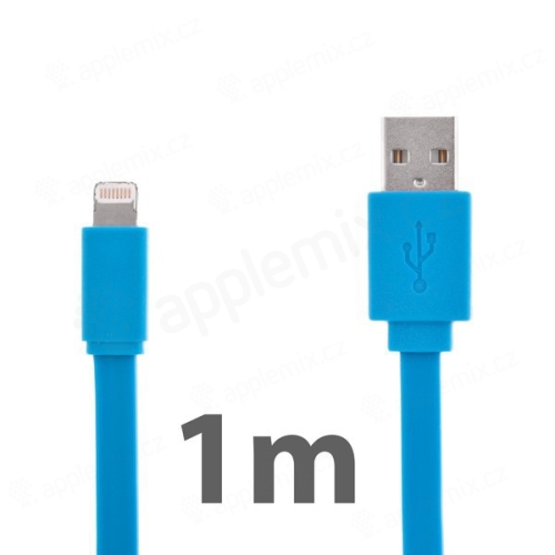 Synchronizačný a nabíjací kábel Lightning pre Apple iPhone/iPad/iPod - modrý