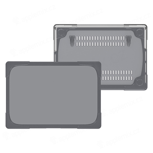 Kryt / obal pro Apple MacBook Pro 14" (A2442 / A2779) - plastový / gumový - odolný - šedý