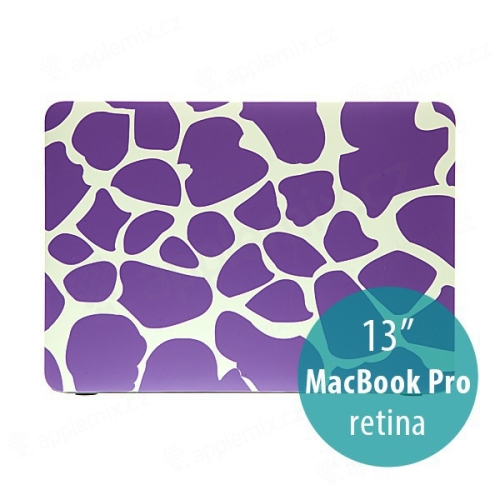 Plastové puzdro pre Apple MacBook Pro 13 Retina (model A1425, A1502) - Fialové tvary