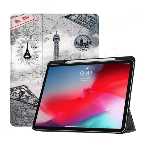 Pouzdro pro Apple iPad Pro 11" - funkce chytrého uspání + stojánek - Paříž