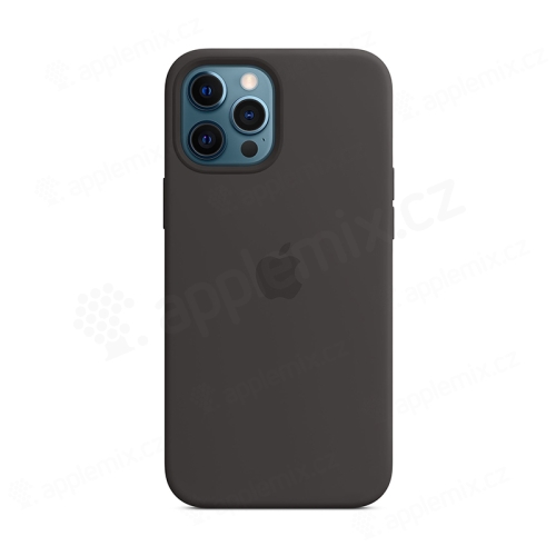 Originální kryt pro Apple iPhone 12 Pro Max - silikonový - černý