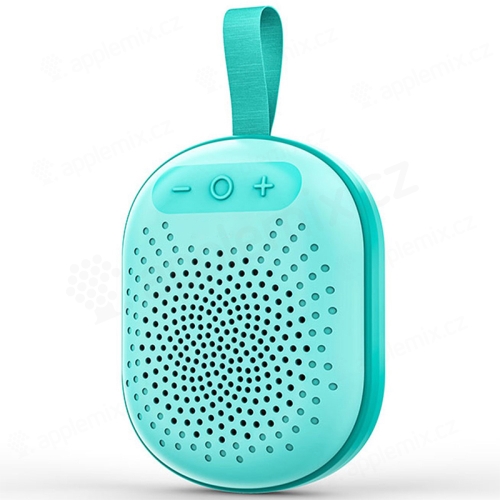 Bluetooth reproduktor - mini dizajn - vodotesný - 3W - RGB svetlo - modrý