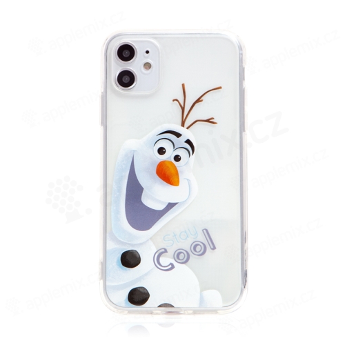 DISNEY kryt pre Apple iPhone 12 mini - Ľadové kráľovstvo - Snehuliak Olaf - gumový - priehľadný