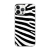 Kryt BABACO pro Apple iPhone 12 / 12 Pro - motiv zebry - pruhovaný - gumový - bílý / černý