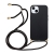 Kryt pre Apple iPhone 14 - slamka - so šnúrkou - gumový - čierny