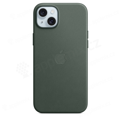 Originálny kryt pre Apple iPhone 15 Plus - MagSafe - Syntetická koža FineWoven - zelený