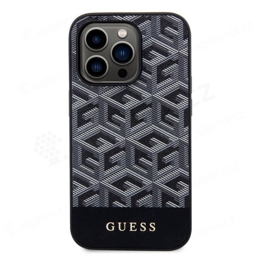 Kryt GUESS G Cube pro Apple iPhone 14 Pro Max - podpora MagSafe - umělá kůže - šedý