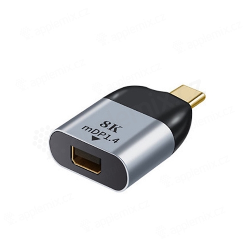 Redukce / přepojka / adaptér USB-C na Mini Displayport pro Apple MacBook / iMac - 4k - šedá