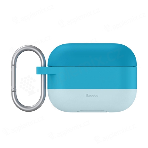 Pouzdro / obal BASEUS pro Apple AirPods Pro - silikonové - barevný přechod - modré