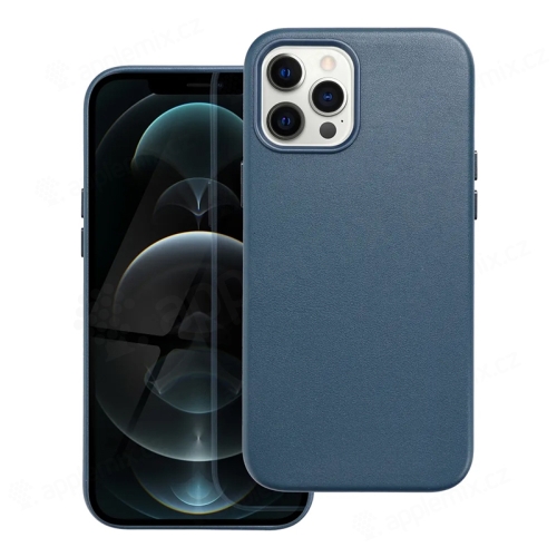 Kryt pre Apple iPhone 12 Pro Max - Podpora MagSafe - umelá koža - denimovo modrý