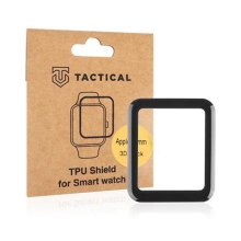 Ochranná 3D fólie TACTICAL pro Apple Watch 41mm Series 7 - černá / čirá