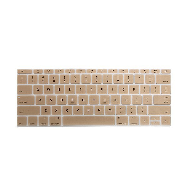 Kryt klávesnice ENKAY pro Apple MacBook 12 / Pro 13 (2016) bez Touch baru - silikonový - zlatý - US verze
