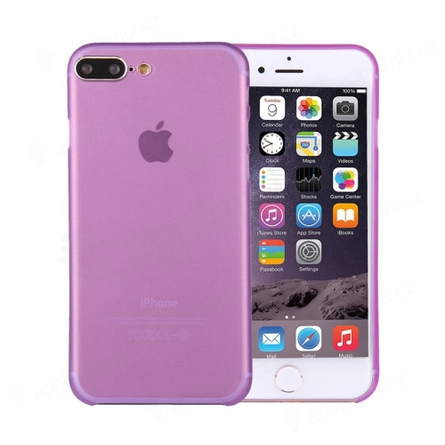 Kryt / obal pro Apple iPhone 7 Plus / 8 Plus ochrana čočky - plastový / tenký - fialový