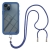 Kryt pre Apple iPhone 13 - Odolný - Šnúrka na zaväzovanie - Plast / guma - Modrý