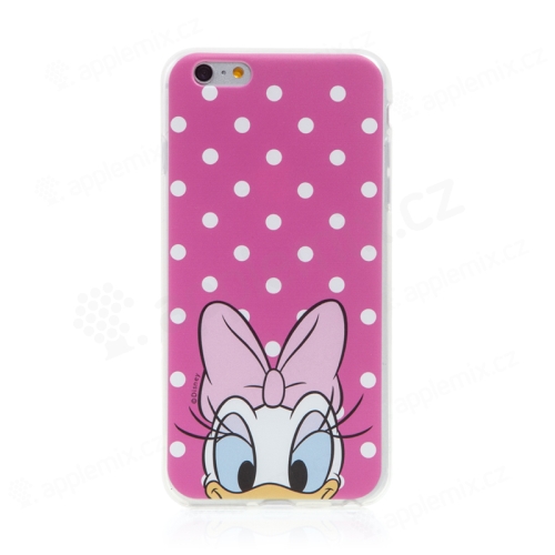 Kryt Disney pro Apple iPhone 6 Plus / 6S Plus - Daisy - gumový - ružový - puntíky