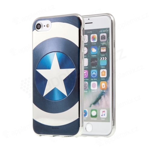 Kryt MARVEL pro Apple iPhone 6 / 6S / 7 / 8 - Captain America - gumový
